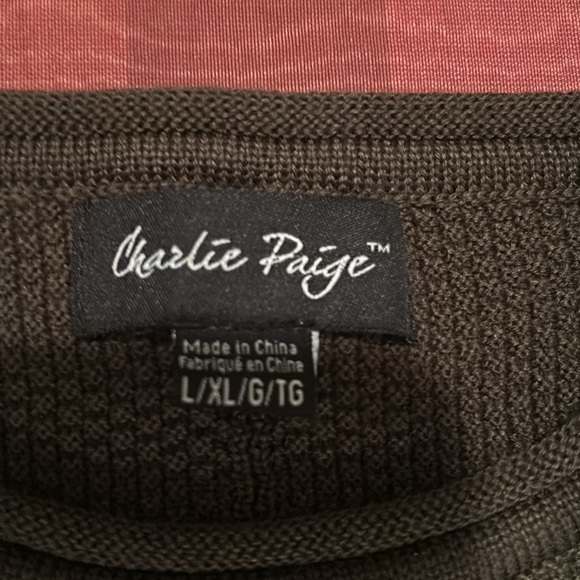 Olive Green Long Sleeve Sweater - Picture 4 of 5